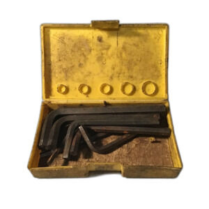 Vintage Holo-Krome Craftsman Yellow Case Hex Key Allen Wrench Set USA